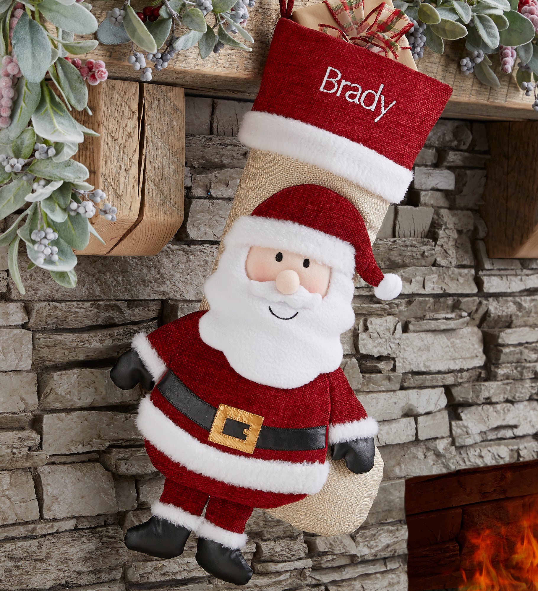 Cheerful Holiday Personalized Christmas Stocking